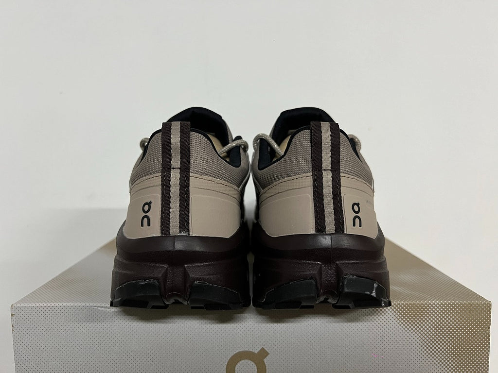 On Cloudrock Low Waterproof Hiking Shoes in Taupe / Beige