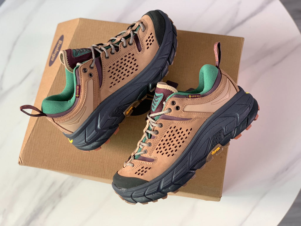 HOKA Ultra Low Gore-Tex Light Brown | Lime Green