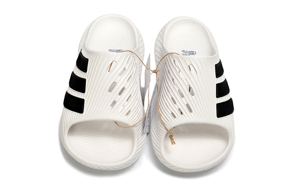 Adidas Purechill White Black Open-Toe Recovery Slides IF6764