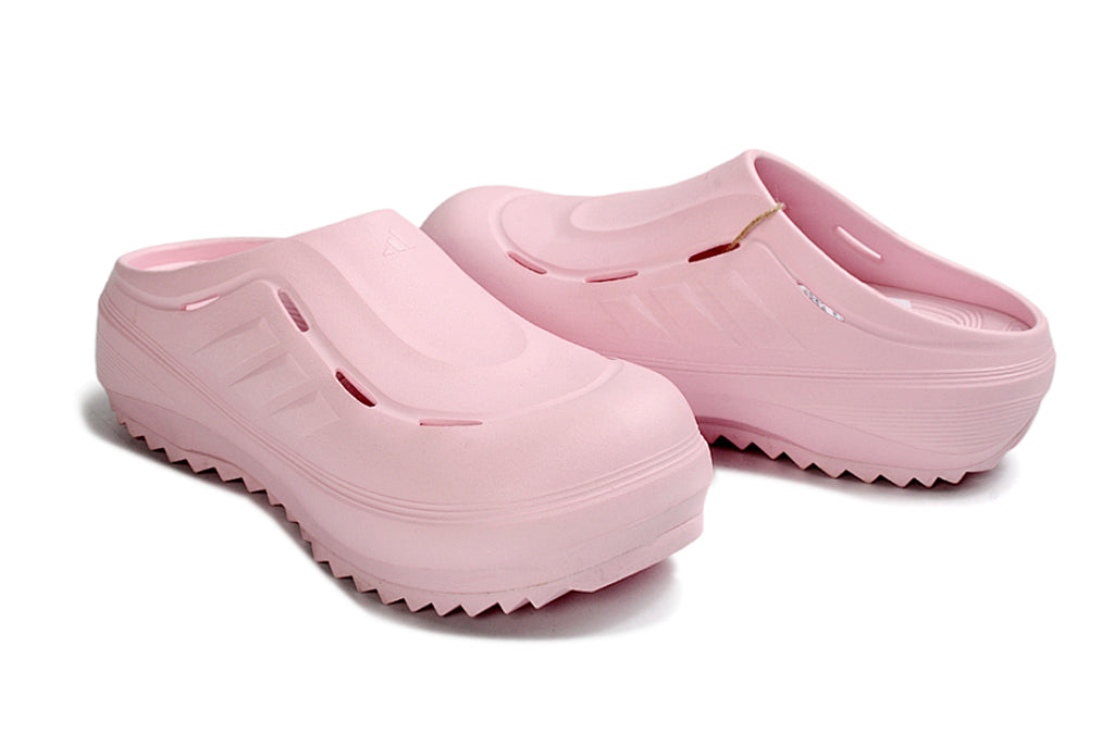 Adidas Adilette Platform Clogs Clear Pink Slip-On Recovery Shoes JR2626