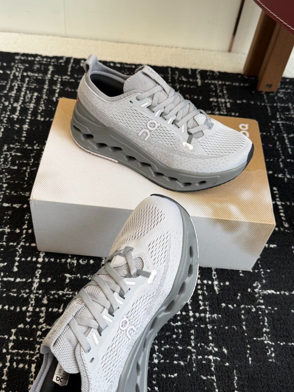 Cloudtilt All Grey Cushioned Running Shoes Unisex Hollow Chunky Sole Athletic Trainers