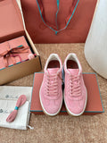 Loro Piana Suede Low-Top Sneakers - Rose Pink