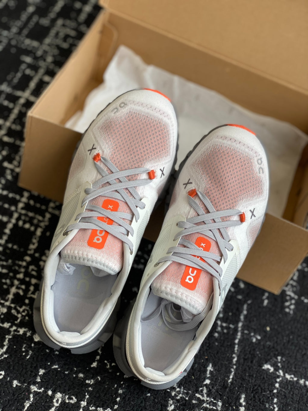 Cloud X 3 Cross Training Sneakers White Gray Orange Breathable Mesh Sport Shoes Unisex