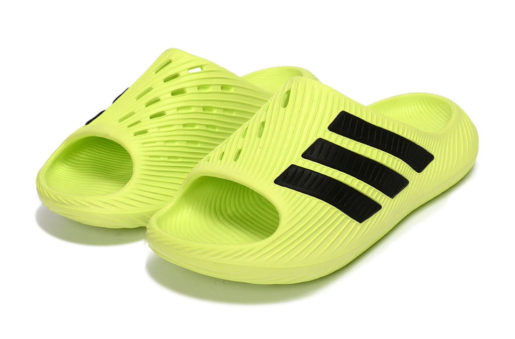 Adidas Purechill Lime Green Black Open-Toe Recovery Slides KI0066