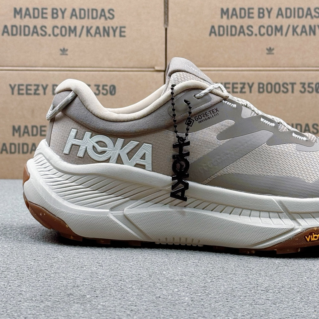 Hoka Transport GTX Hiking & Walking Shoes Oatmeal color | Cement gray