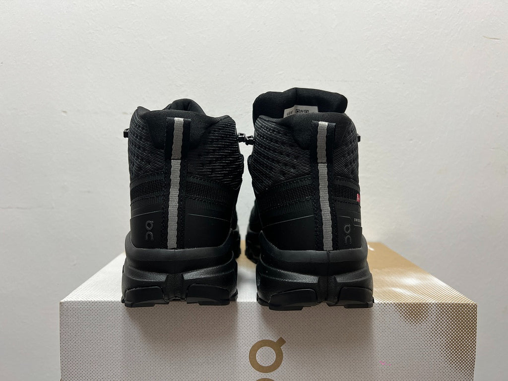 On Cloudrock Mid Waterproof Hiking Boots in All Black / Triple Black