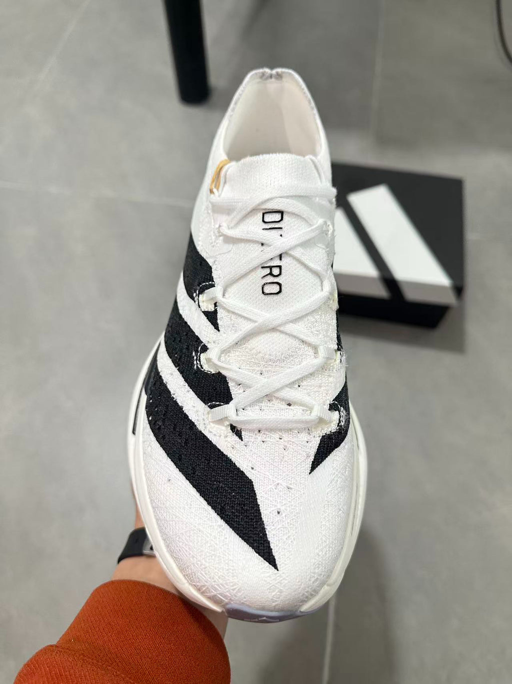 Adidas ADIZERO EVO SL (Cloud White / Core Black colorway