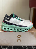On Cloudmonster Breathable Mesh Running Shoes White Mint Green Orange Shock Absorbing Thick Sole Sneakers for Men Women