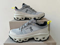 On Cloudrock Low Waterproof Hiking Shoes in Grey / Sand with Yellow Accents