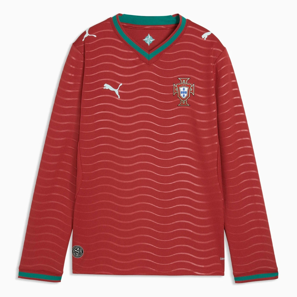 Puma 2026 Portugal Youth Stadium Home Long-Sleeve Jersey