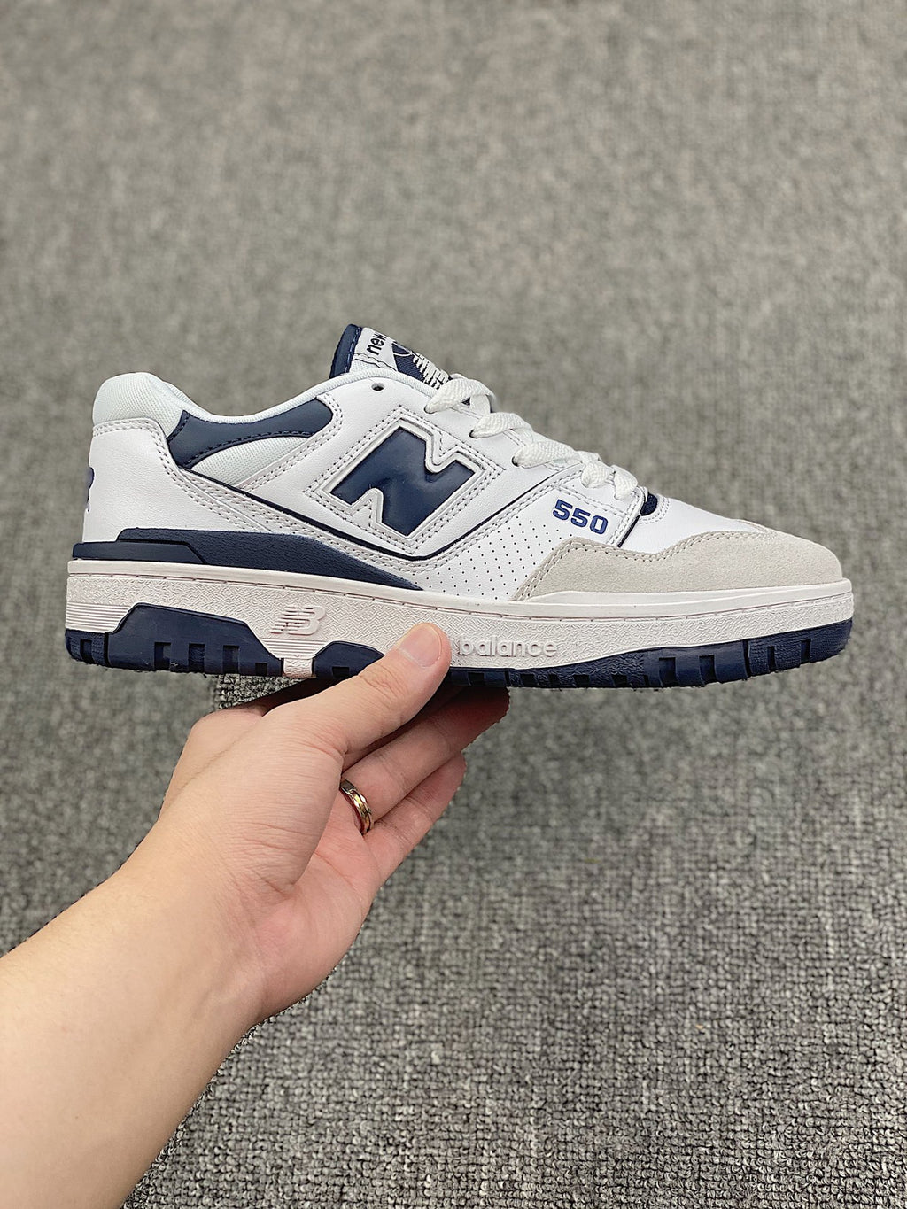 New Balance 550 White Navy Grey