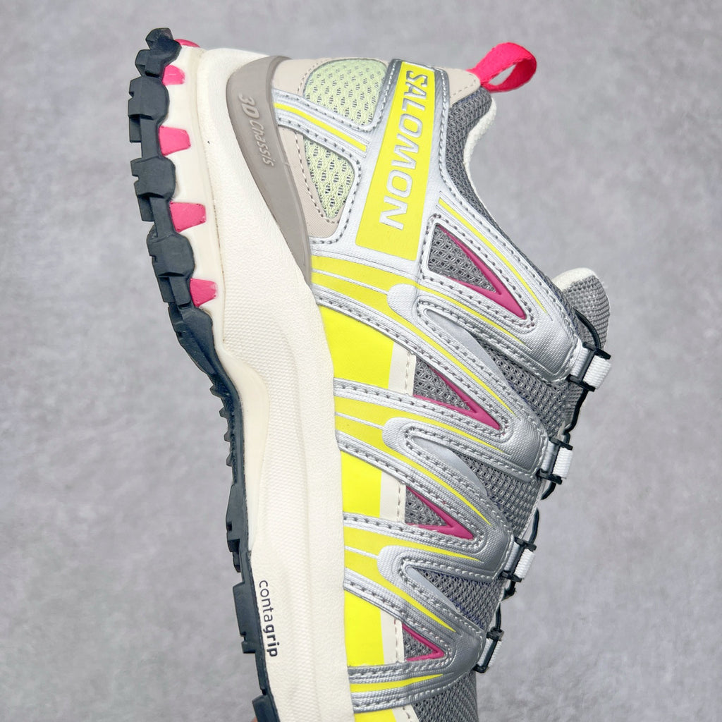 Salomon XA Pro 3D Yellow Silver Pink Men Women Outdoor Shoes