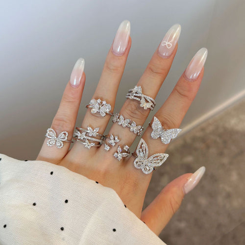 Butterfly Silver Ring Collection