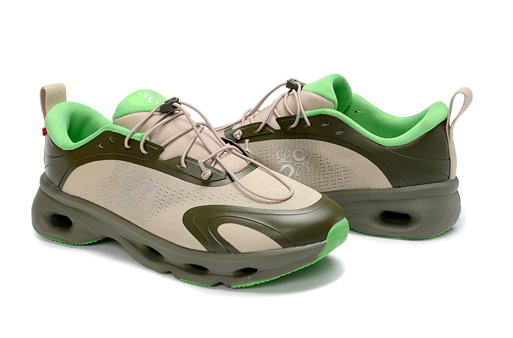 LOEWE x On Running Cloudsolo Sneakers in Khaki Green / Sand