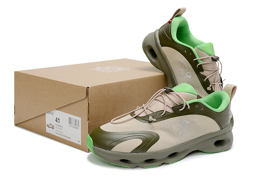 LOEWE x On Running Cloudsolo Sneakers in Khaki Green / Sand