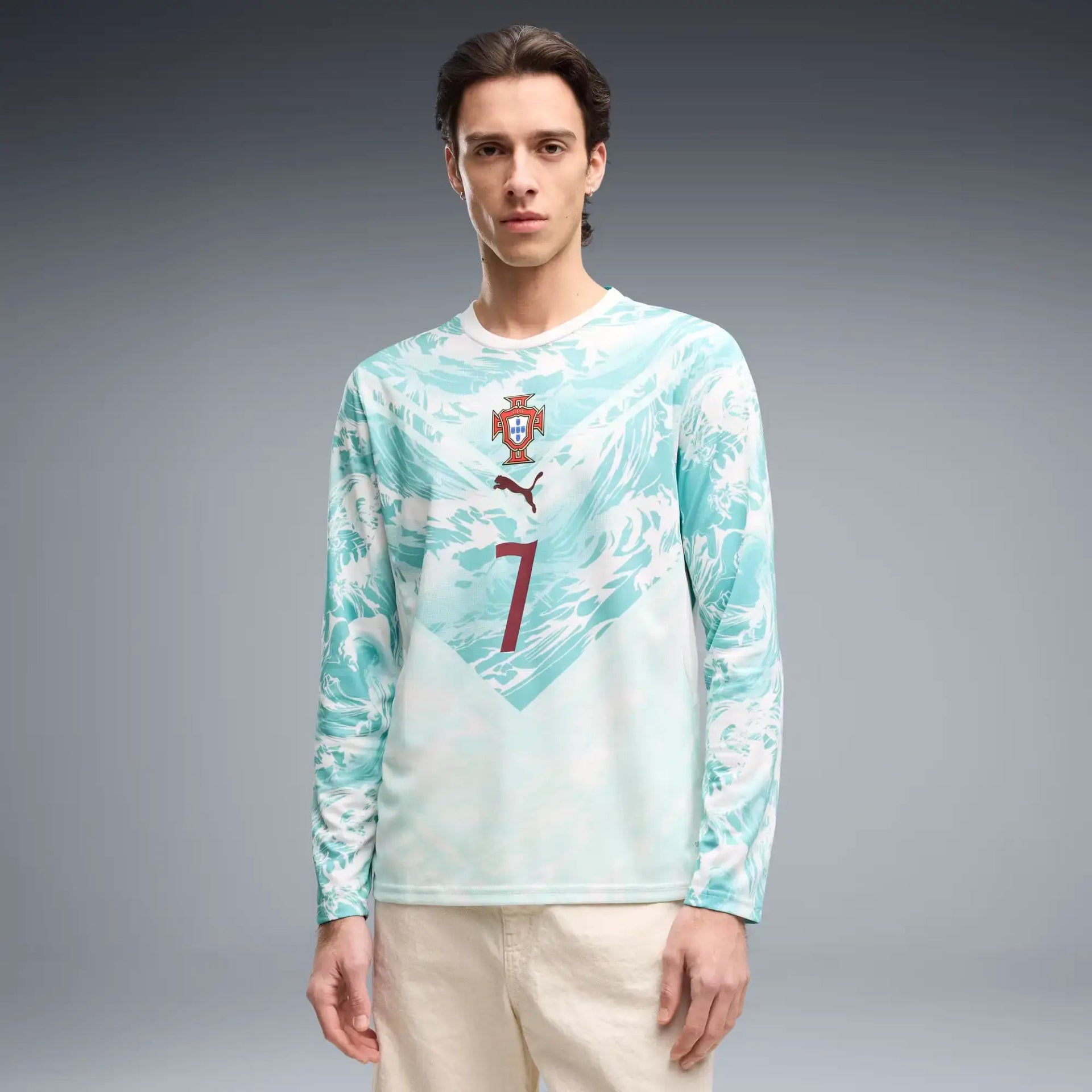 Puma 2026 Portugal Men's Stadium Away Ronaldo #7 Long-Sleeve Soccer Jersey