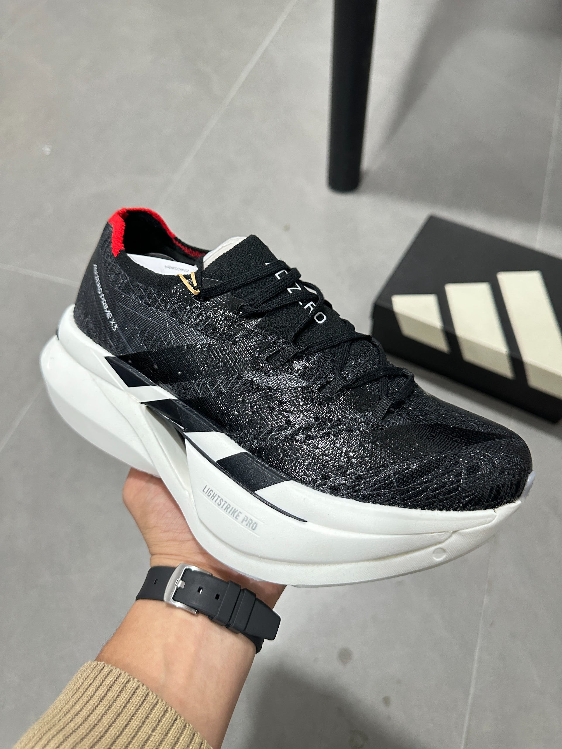 Adidas Adizero Prime X3 Strung Shoes Black | Red | White
