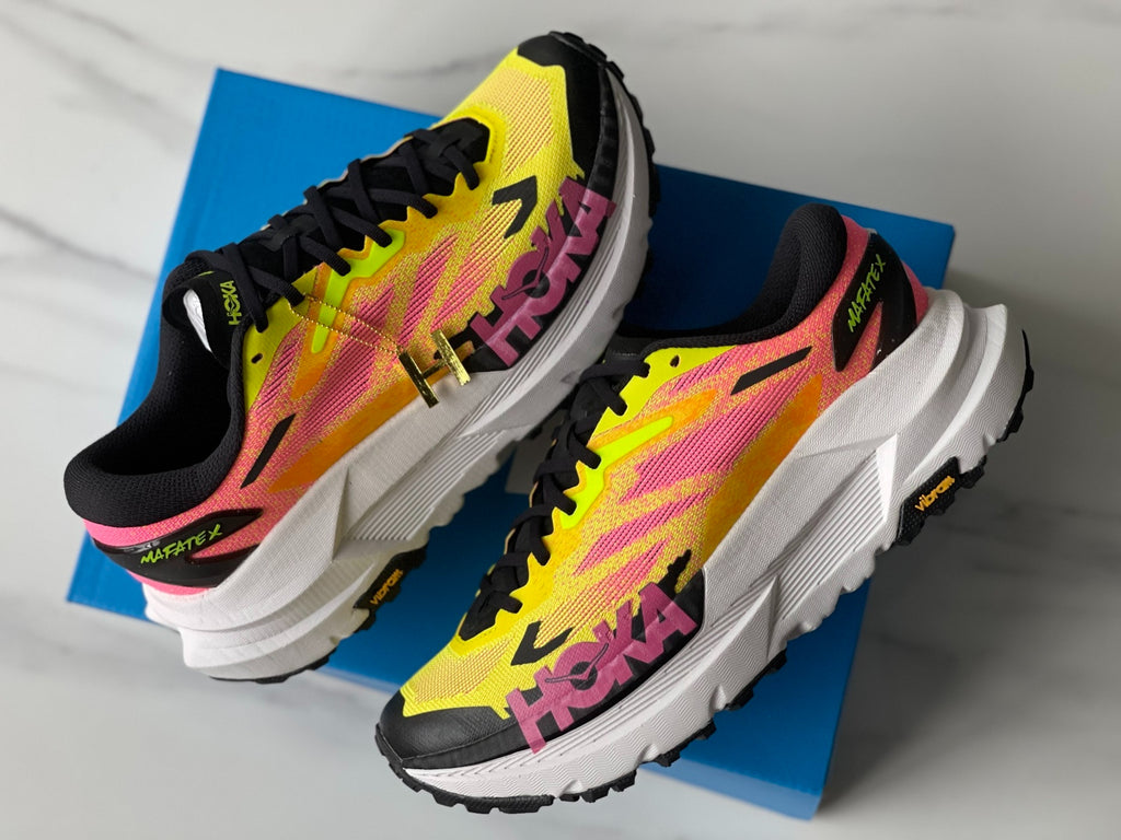 HOKA Mafate X Black | Yellow | Pink
