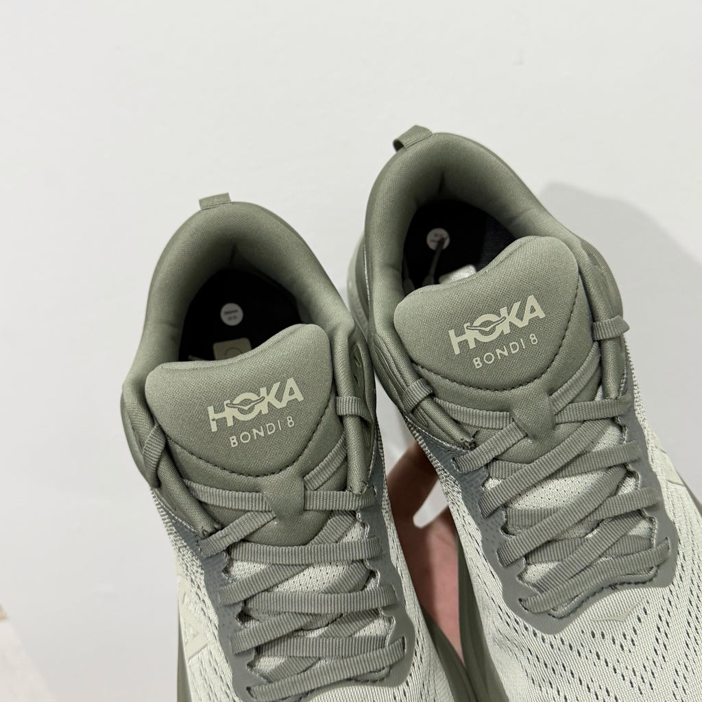 HOKA Bondi 8 Olive Haze Athletic Shoes