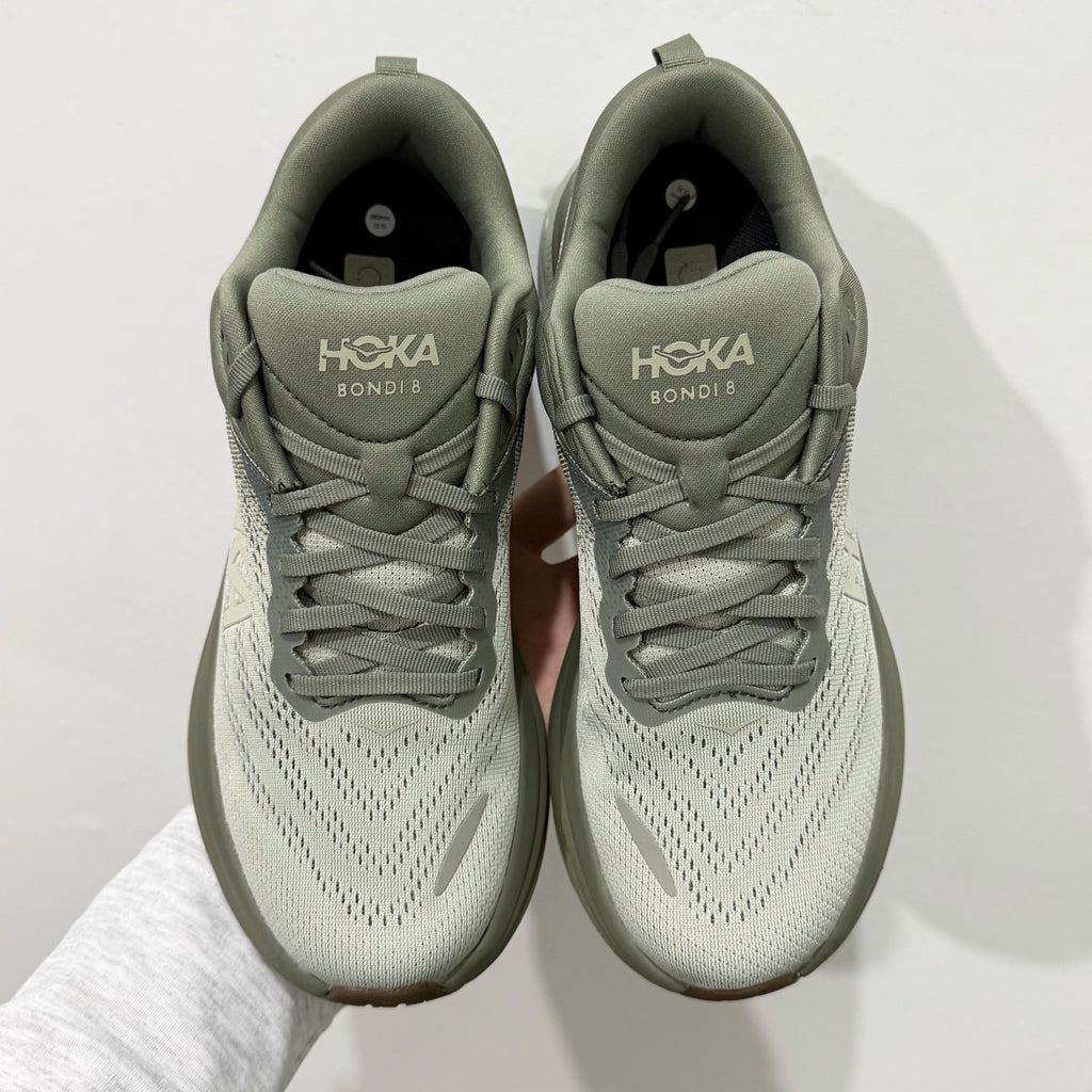 HOKA Bondi 8 Olive Haze Athletic Shoes