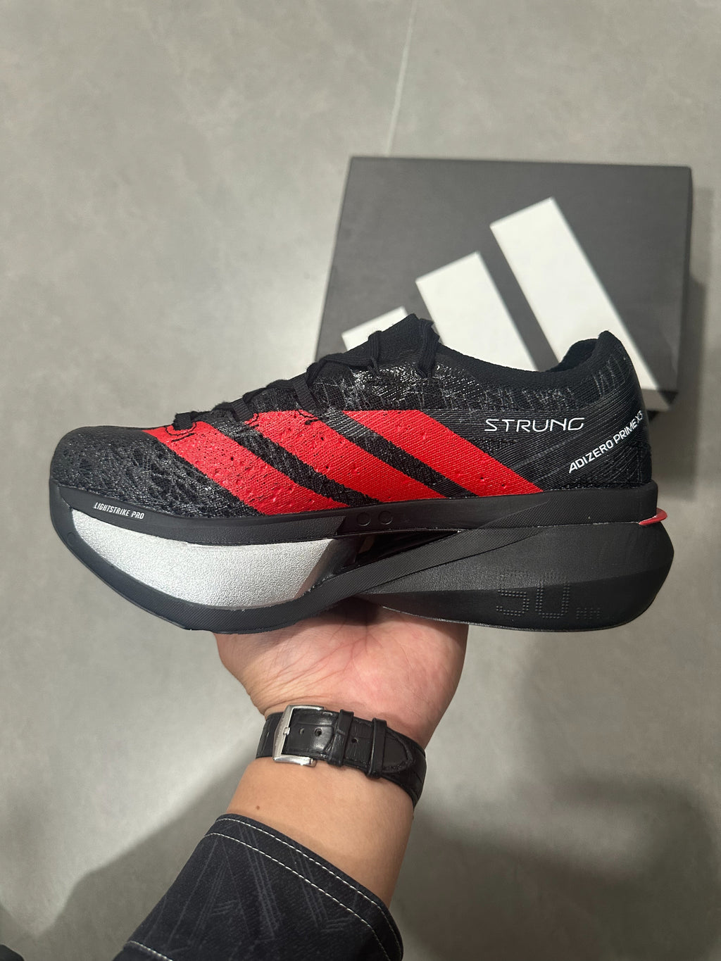 Adidas Adizero Prime X3 Strung Shoes Black | Red