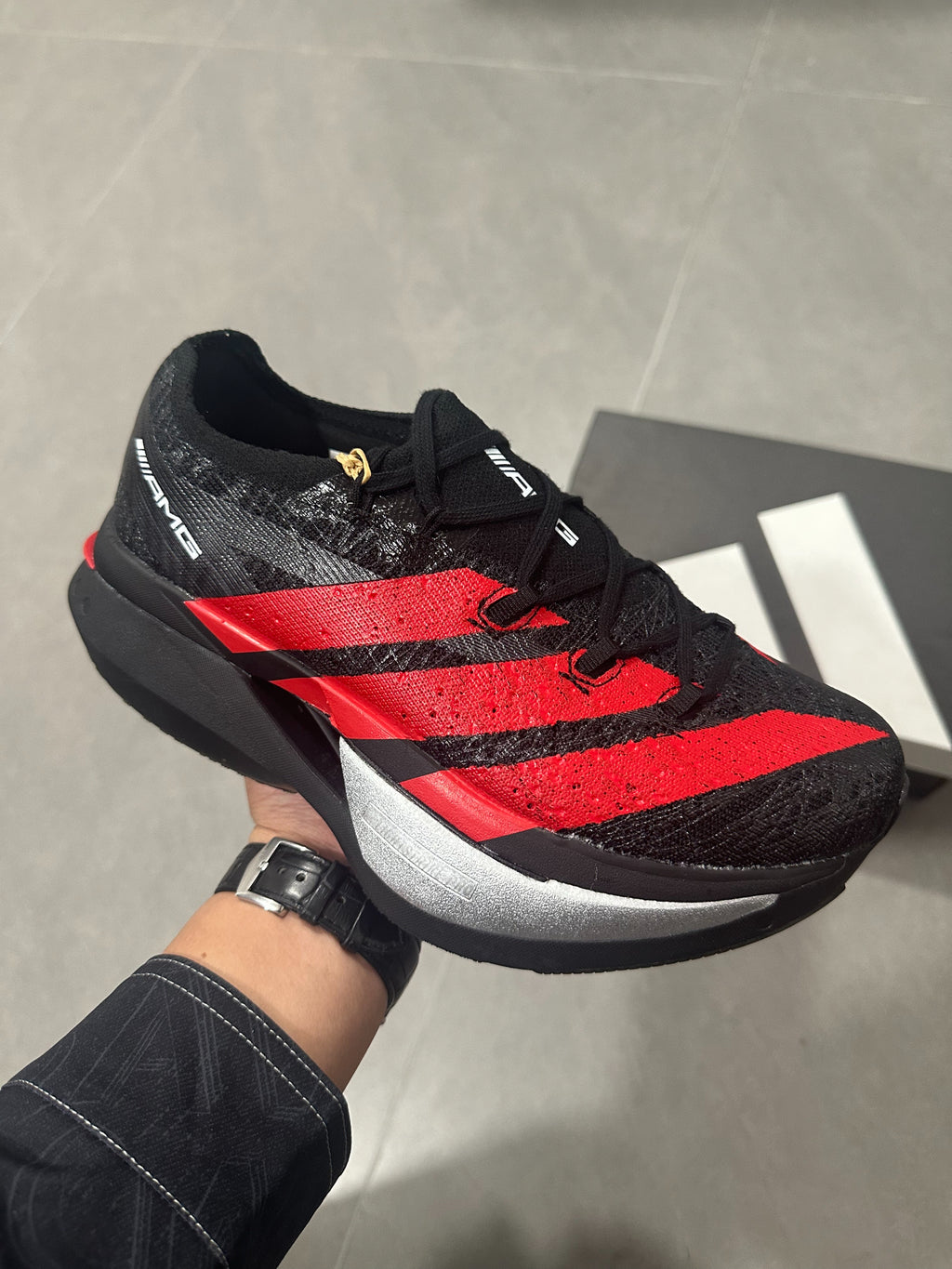 Adidas Adizero Prime X3 Strung Shoes Black | Red