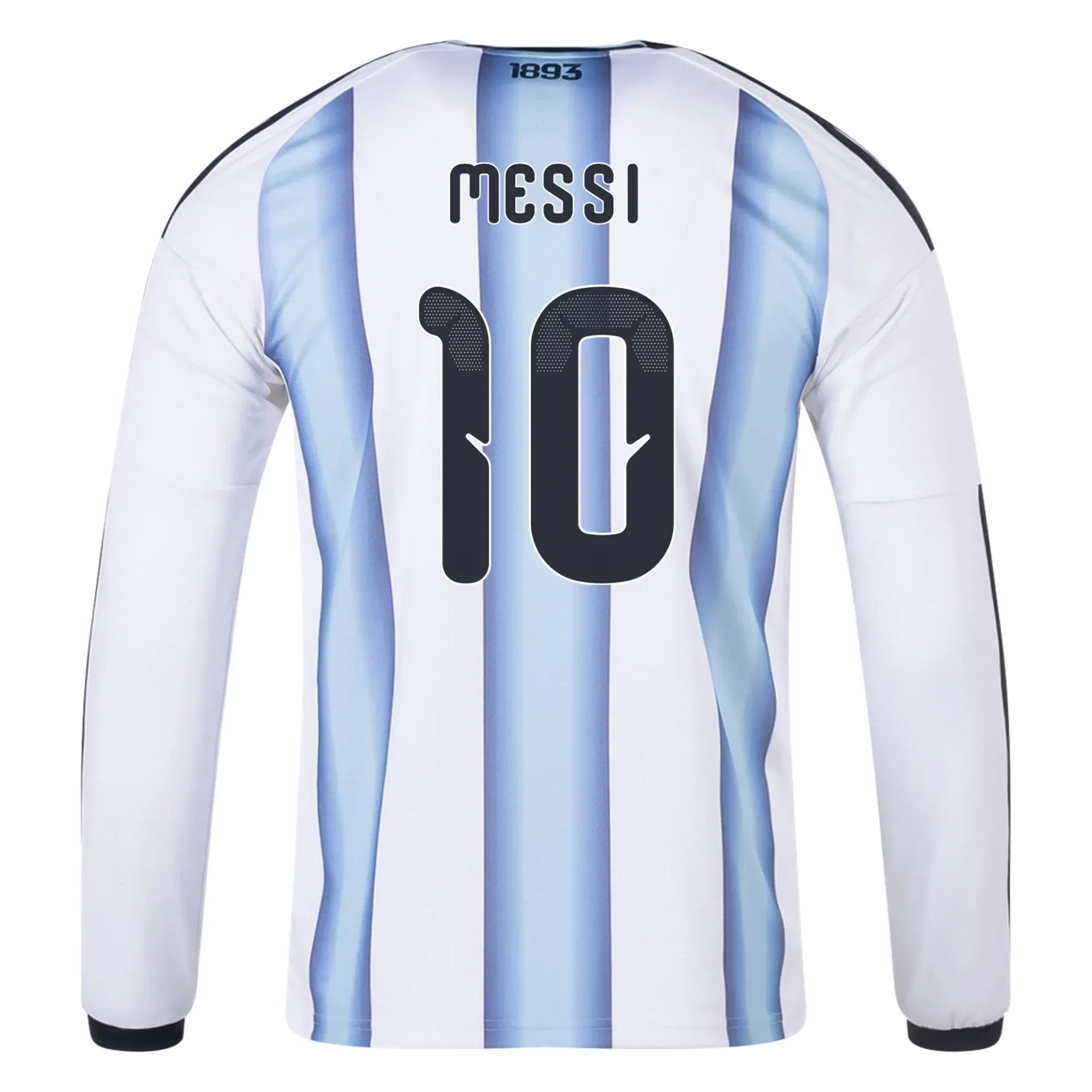 adidas 2026 Argentina Men's #10 Messi Stadium Home Long-Sleeve Soccer Jersey