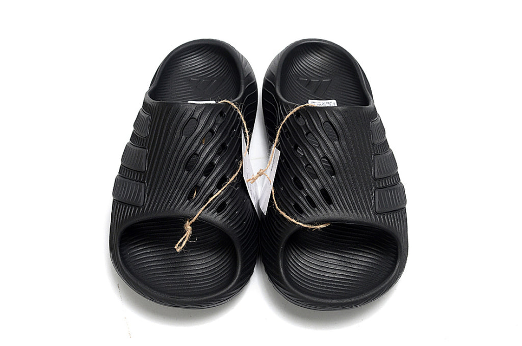 Adidas Purechill All-Black Open-Toe Recovery Slides IF6765