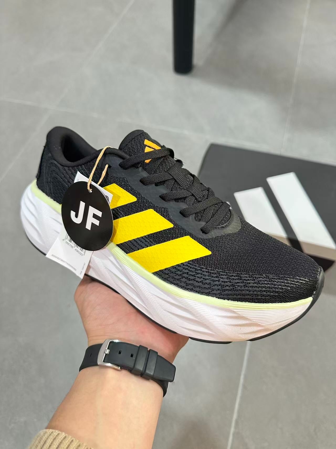 Adidas Galaxy 7 (Black / Yellow / White colorway)