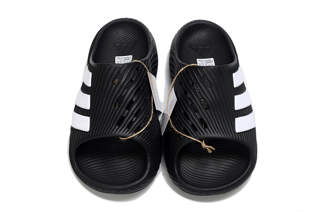 Adidas Purechill Core Black White Open-Toe Recovery Slides KI0064