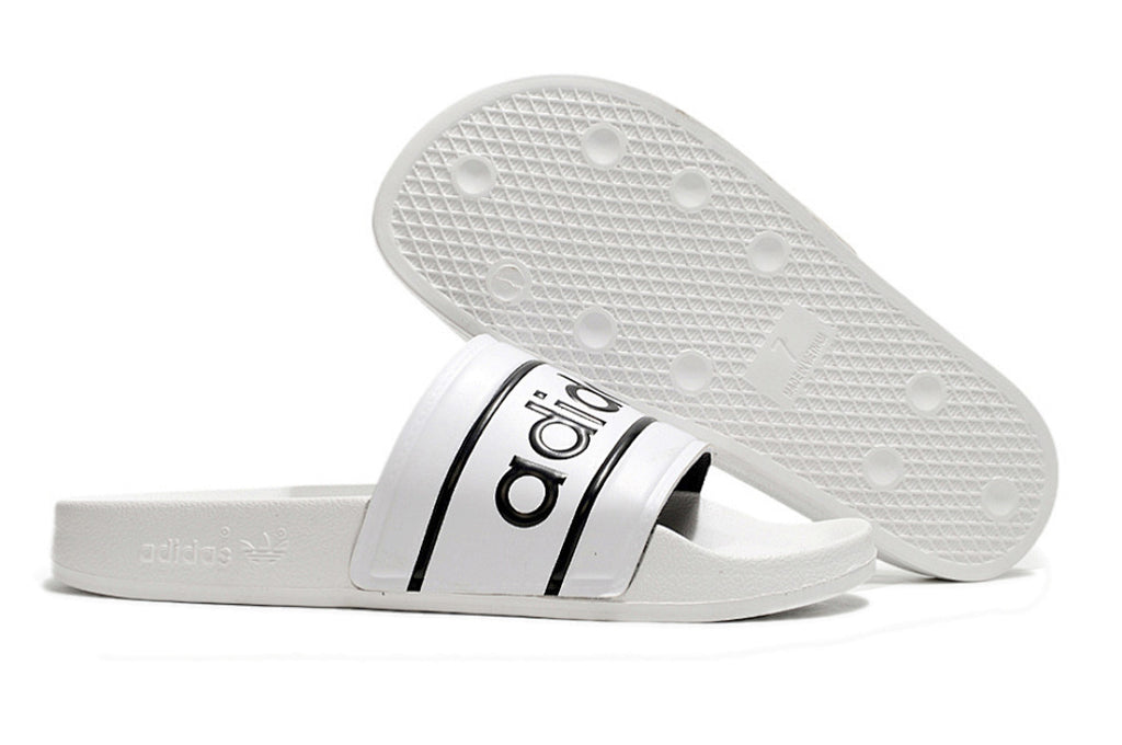 Adidas Originals Adilette White/Black Logo Slide Sandals GX6967