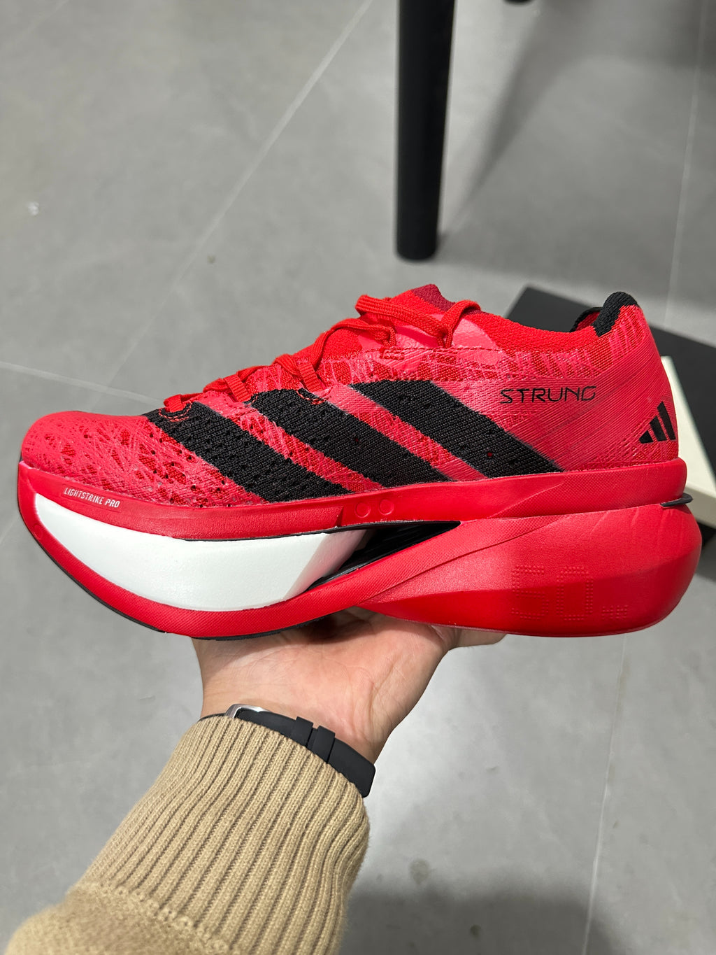 Adidas Adizero Prime X3 Strung Shoes Red | Black