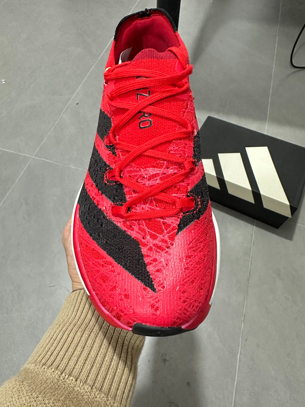 Adidas Adizero Prime X3 Strung Shoes Red | Black