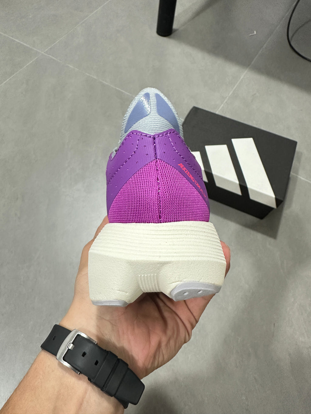Adidas Duramo Speed (Purple / Silver / Pink-Red Gradient colorway)