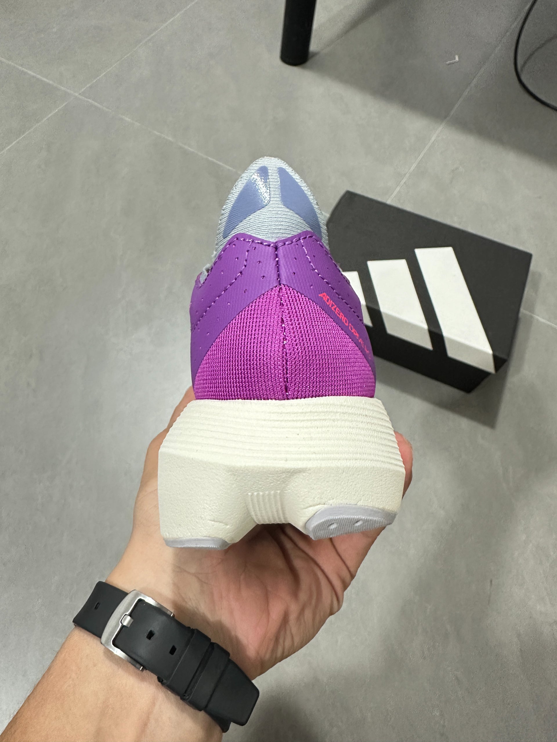 Adidas Duramo Speed (Purple / Silver / Pink-Red Gradient colorway)