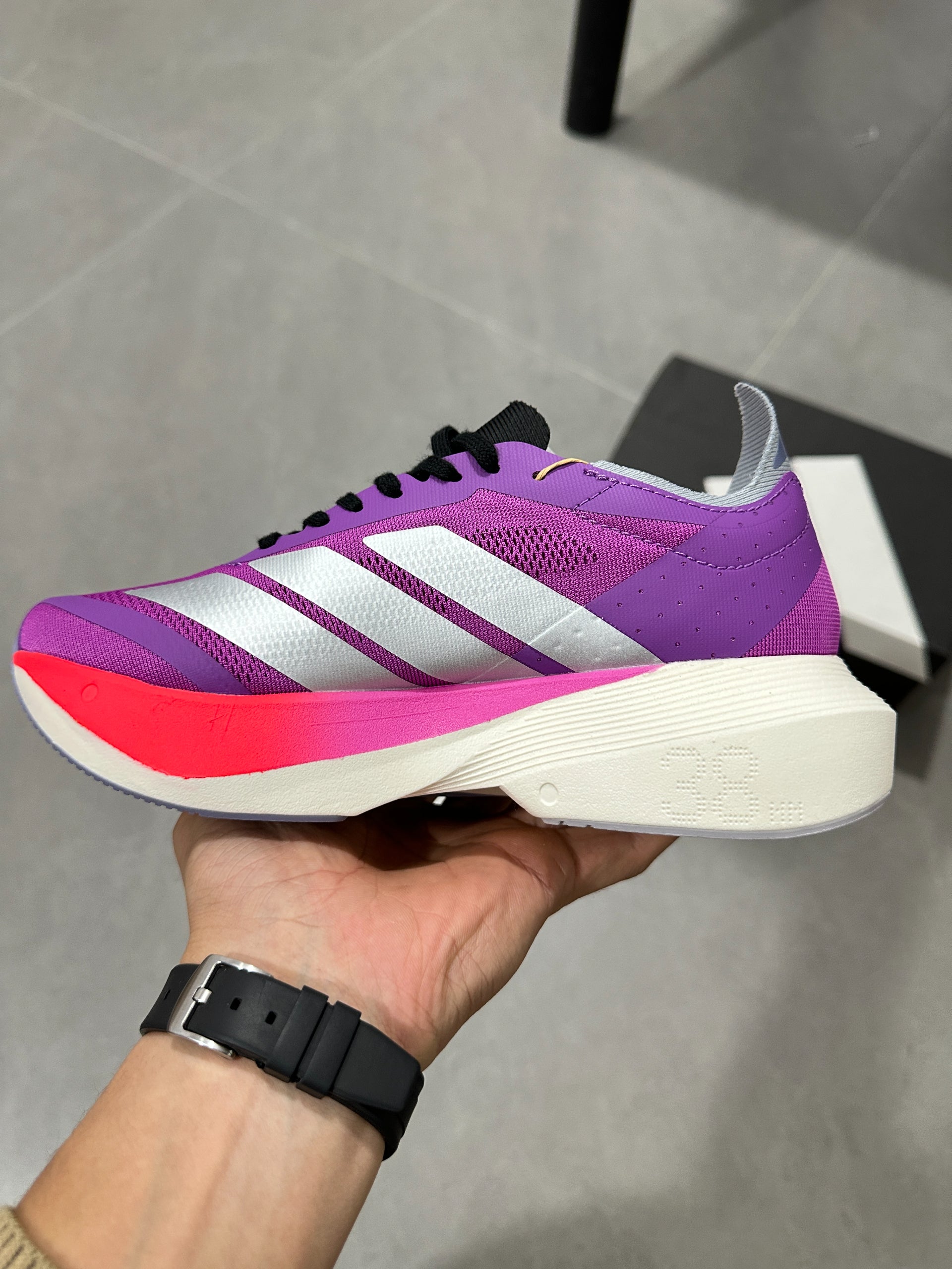 Adidas Duramo Speed (Purple / Silver / Pink-Red Gradient colorway)