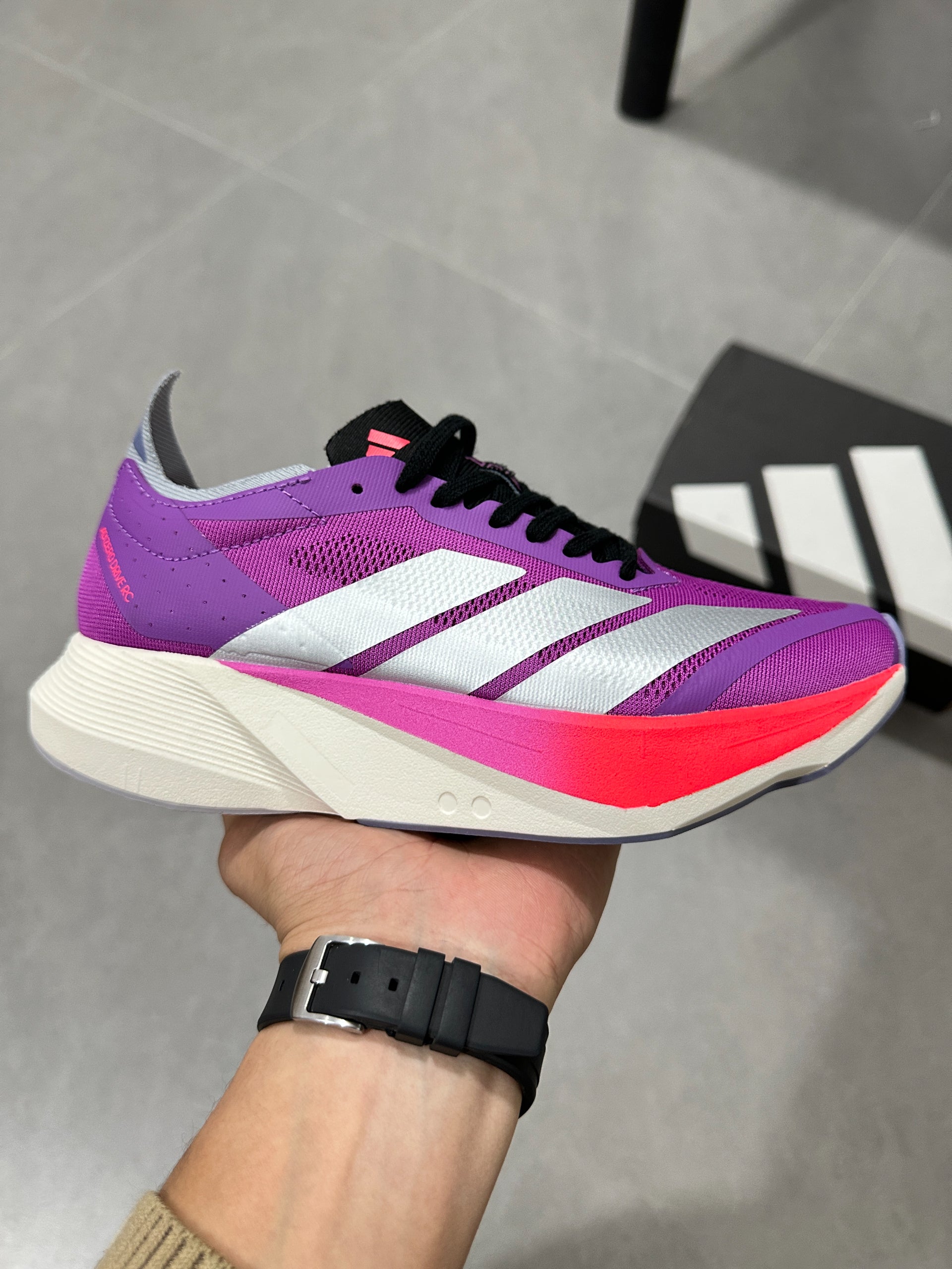 Adidas Duramo Speed (Purple / Silver / Pink-Red Gradient colorway)