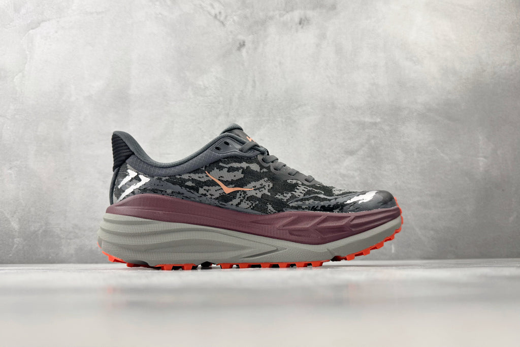 HOKA Stinson 7 Men's Trail Shoes - Castlerock/Cabernet