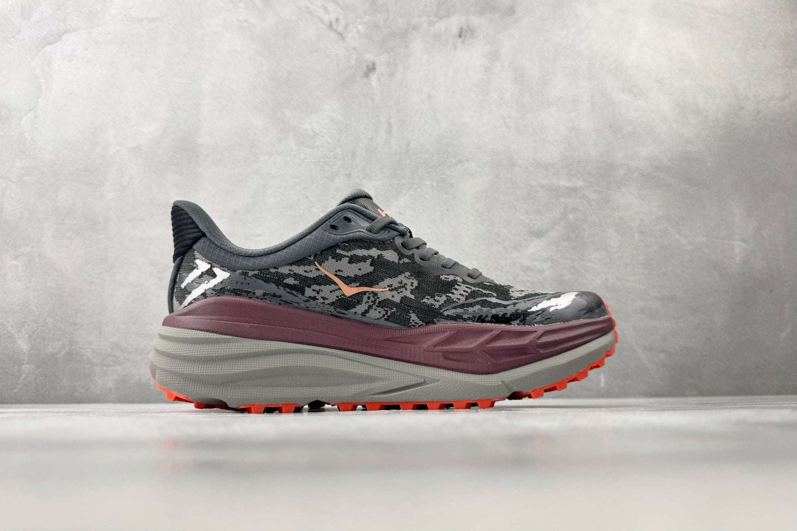 HOKA Stinson 7 Men's Trail Shoes - Castlerock/Cabernet