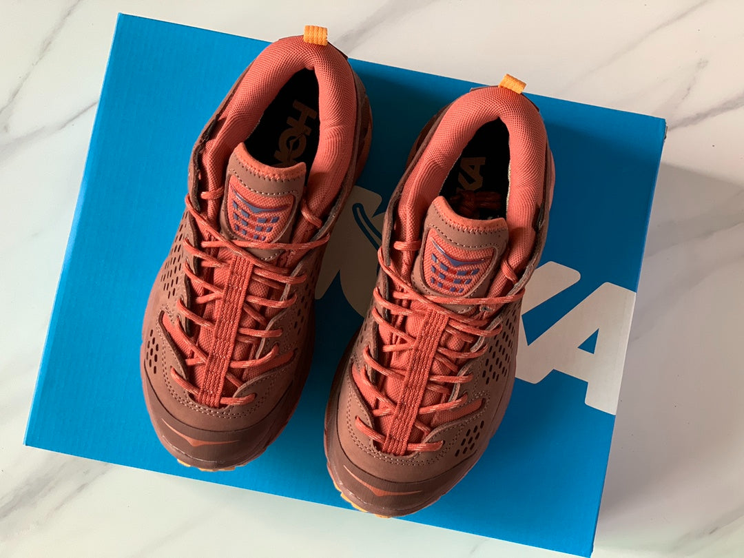Hoka Ultra Low Gore-Tex Orange Pink | Sand Brown