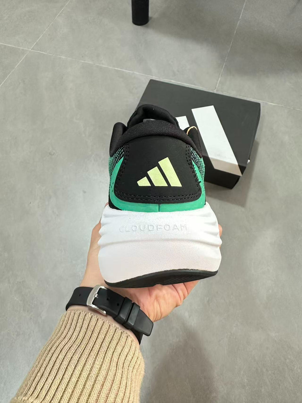 Adidas Galaxy 7 (Black / Green / Lime colorway)