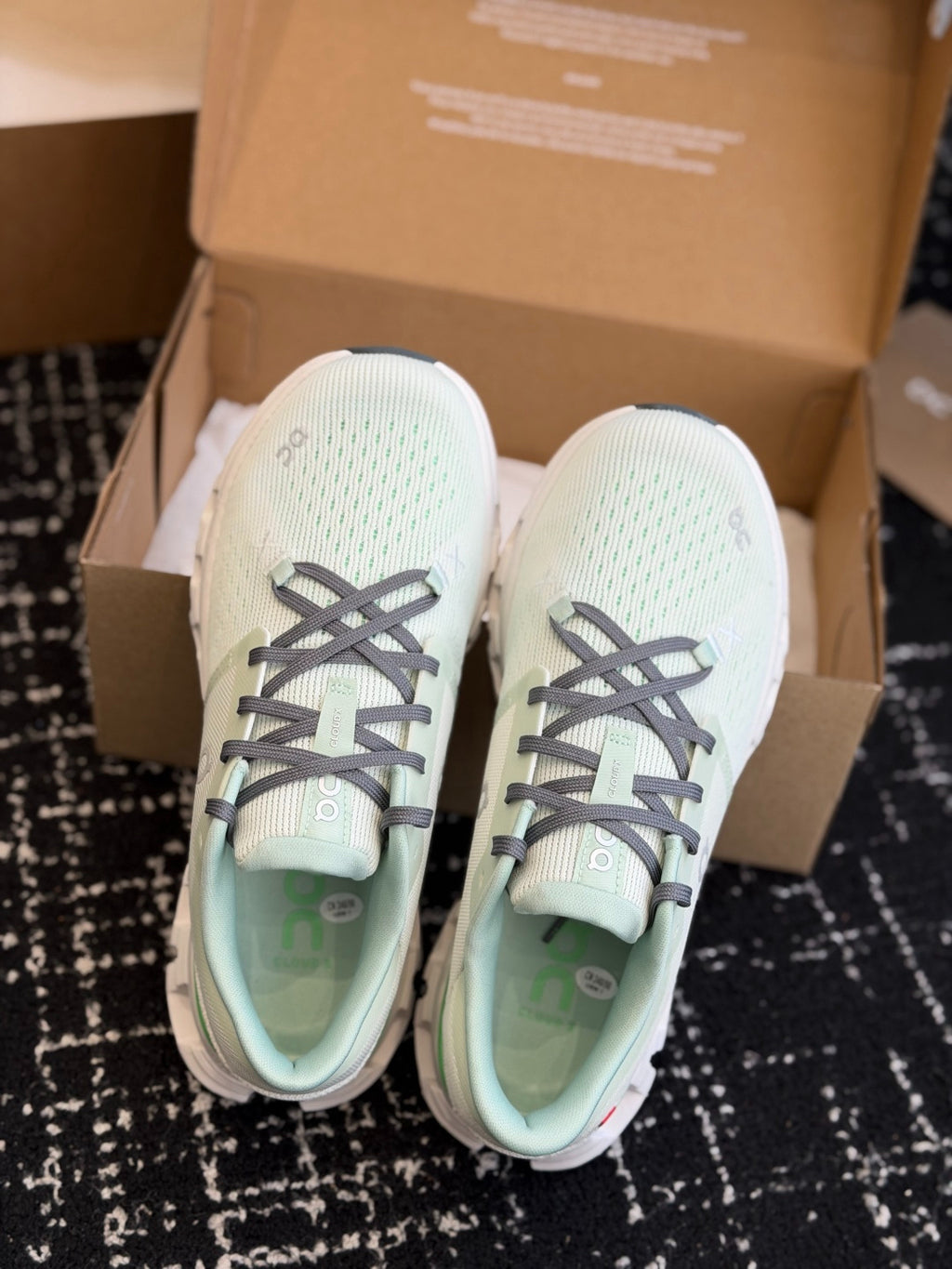 Cloud X 4 Matching Couple Sneakers Pastel Mint Cushioned Sport Running Shoes