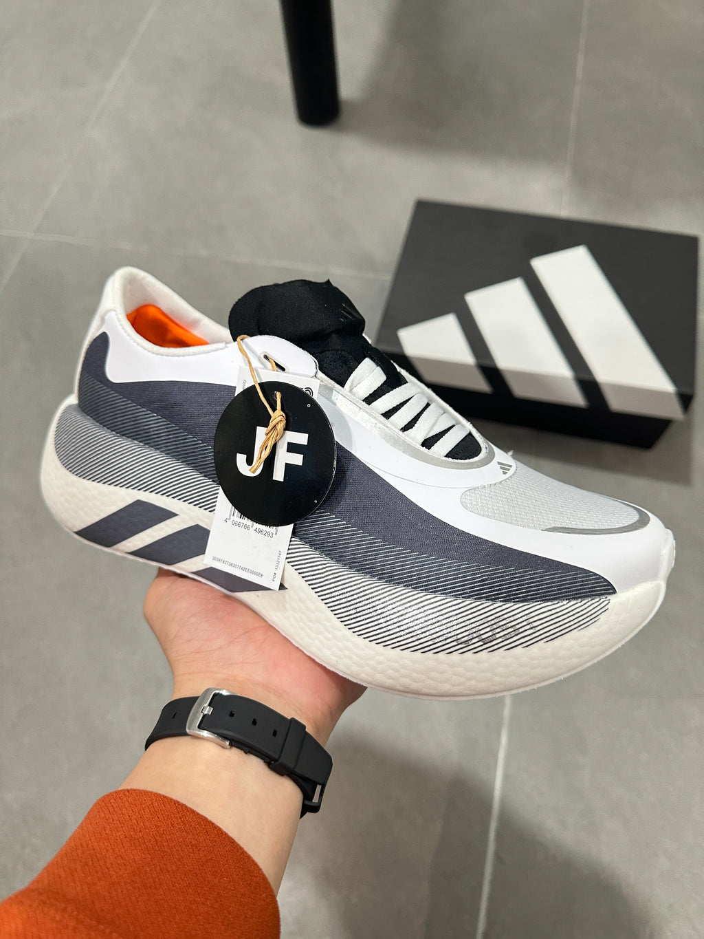 Adidas Hyperboost Edge (White / Grey / Black colorway)