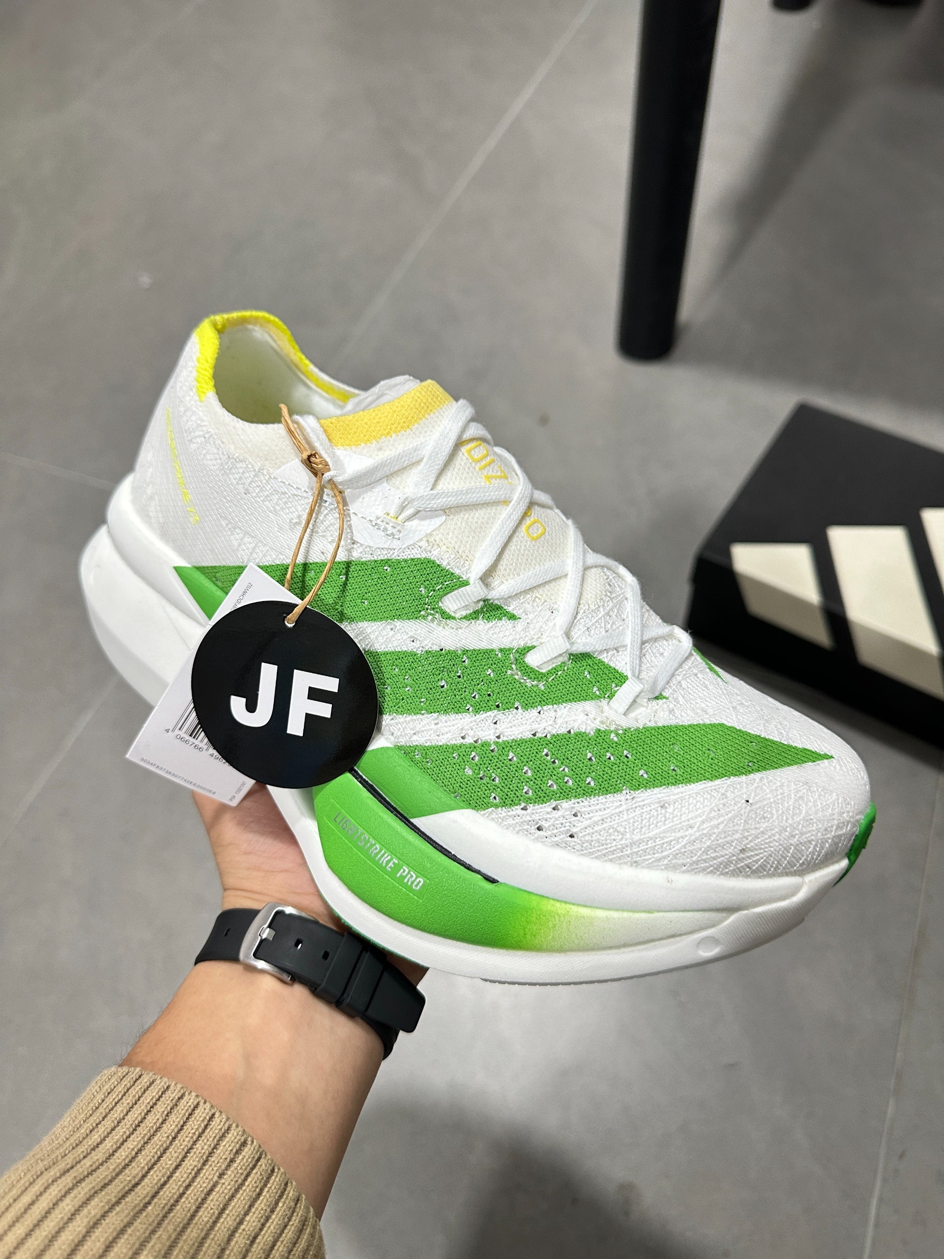 Adidas Adizero Prime X3 Strung Shoes White|Green|Yellow