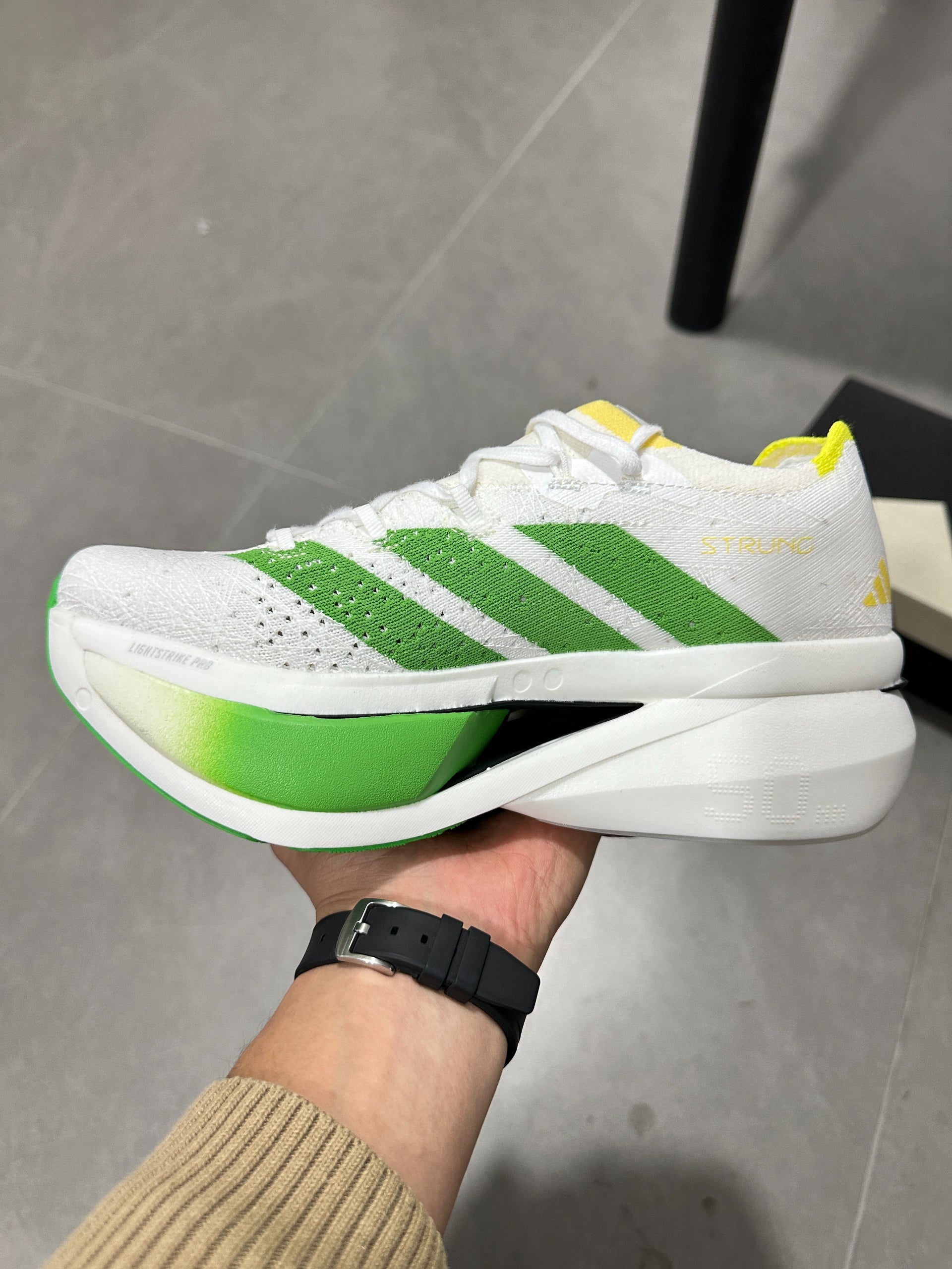 Adidas Adizero Prime X3 Strung Shoes White|Green|Yellow