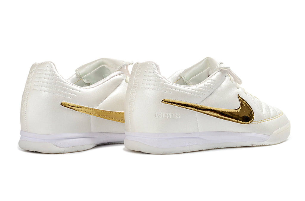 Nike x Ronaldinho Tiempo Legend SE 'Touch of Gold' IC Indoor Soccer Shoes (Summit White/Metallic Gold) IF4389-100