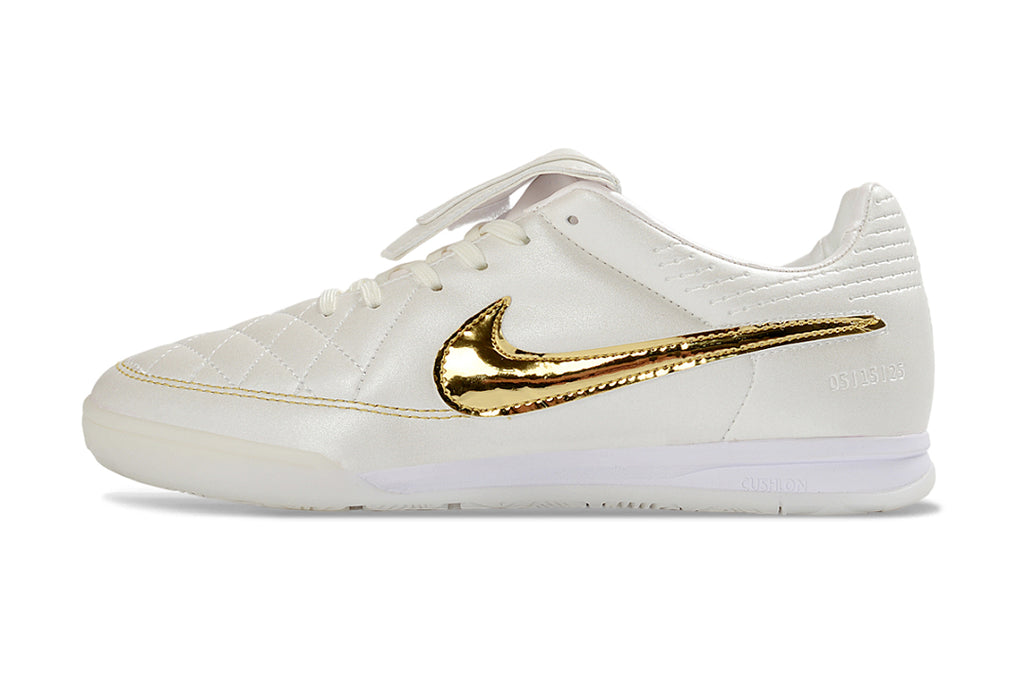 Nike x Ronaldinho Tiempo Legend SE 'Touch of Gold' IC Indoor Soccer Shoes (Summit White/Metallic Gold) IF4389-100
