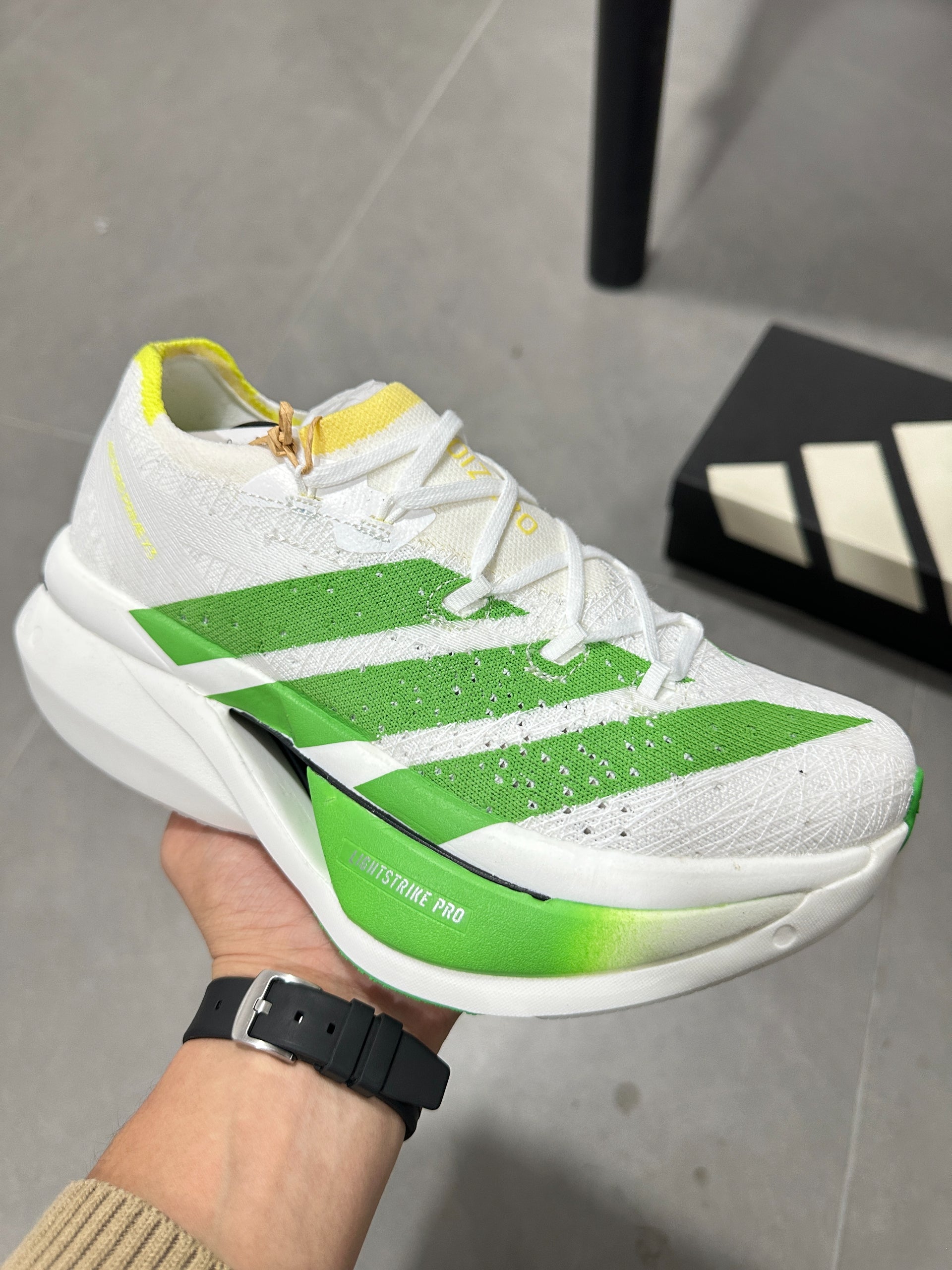 Adidas Adizero Prime X3 Strung Shoes White|Green|Yellow