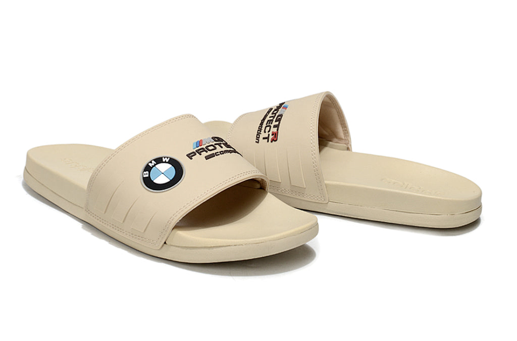 Adidas x BMW M GT3 Adilette Slides Beige Custom-Edition
