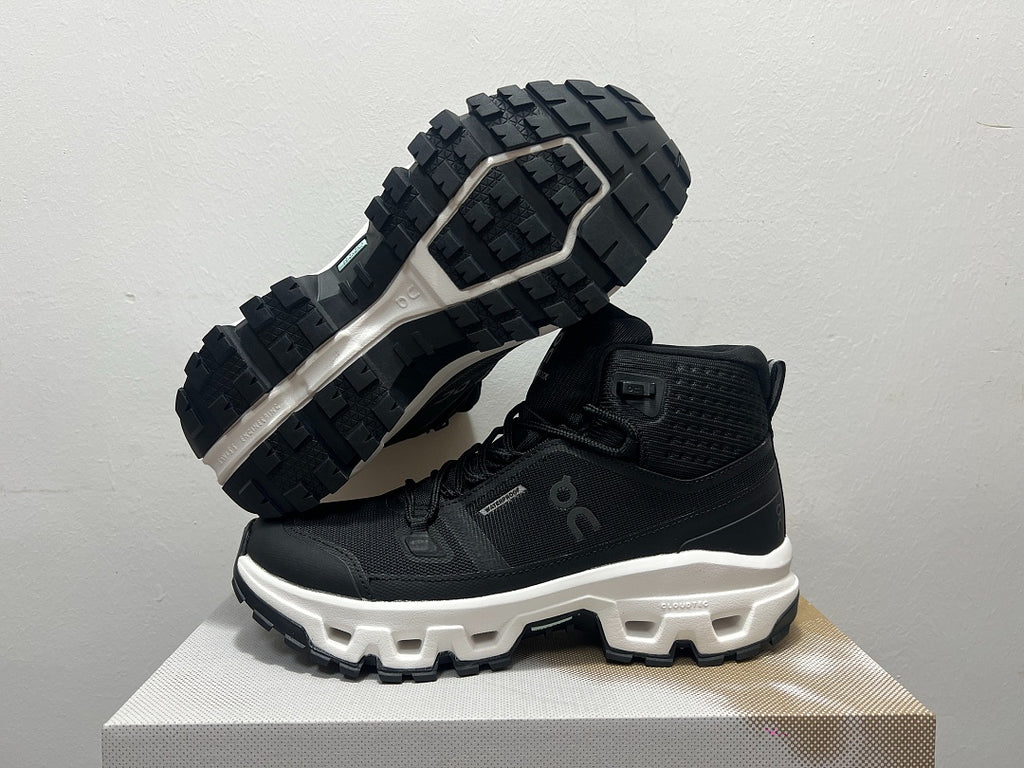 On Cloudrock Mid Waterproof Hiking Boots in Black